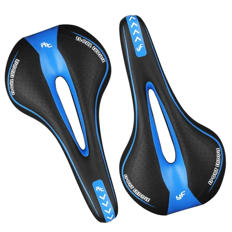 ComfortRide YF-1018 Mountain Bike Saddle-Black Blue