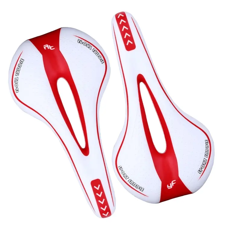 ComfortRide YF-1018 Mountain Bike Saddle-White Red