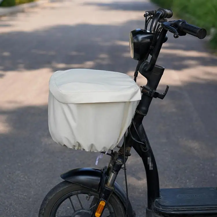 E-Bike Waterproof Basket Cover & Hanging Storage Bag-Beige