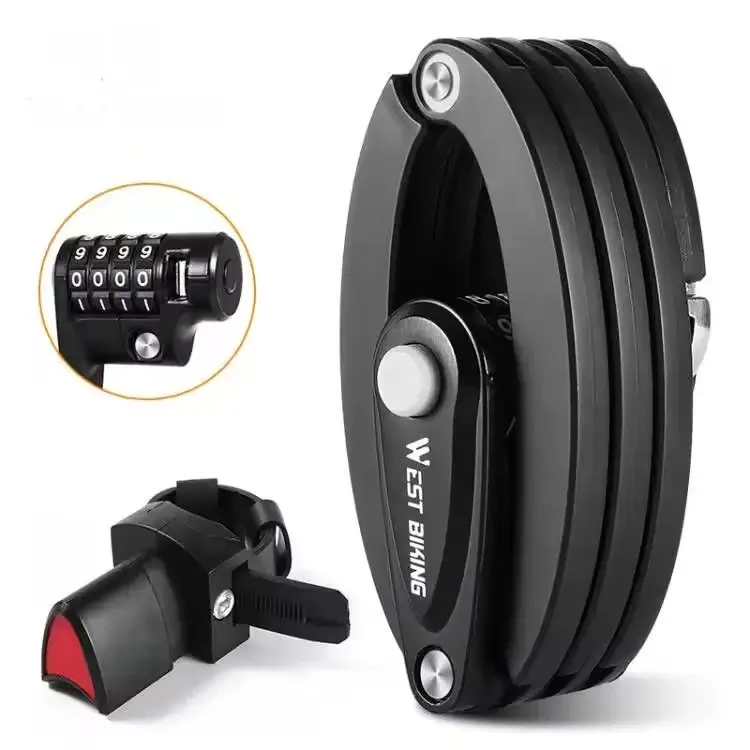 WEST BIKING Mini Bike Lock - Compact, Keyless, & Anti-Theft
